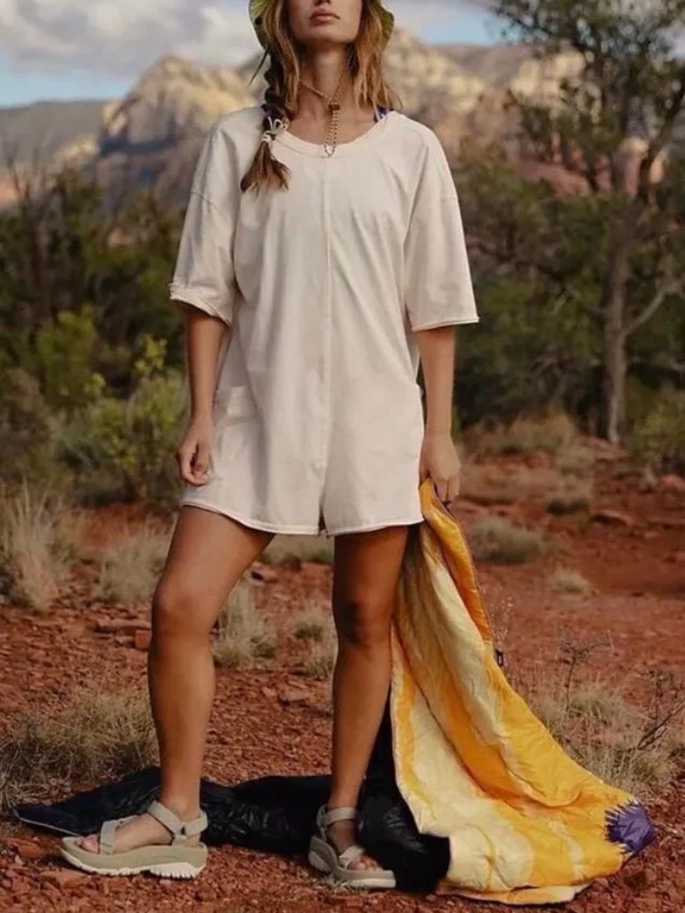 Free People Movement Hot Shot Tee Romper size small